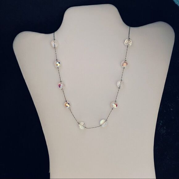 NWOT Pretty Aurora Borealis Necklace and Earring Set - Picture 5 of 11